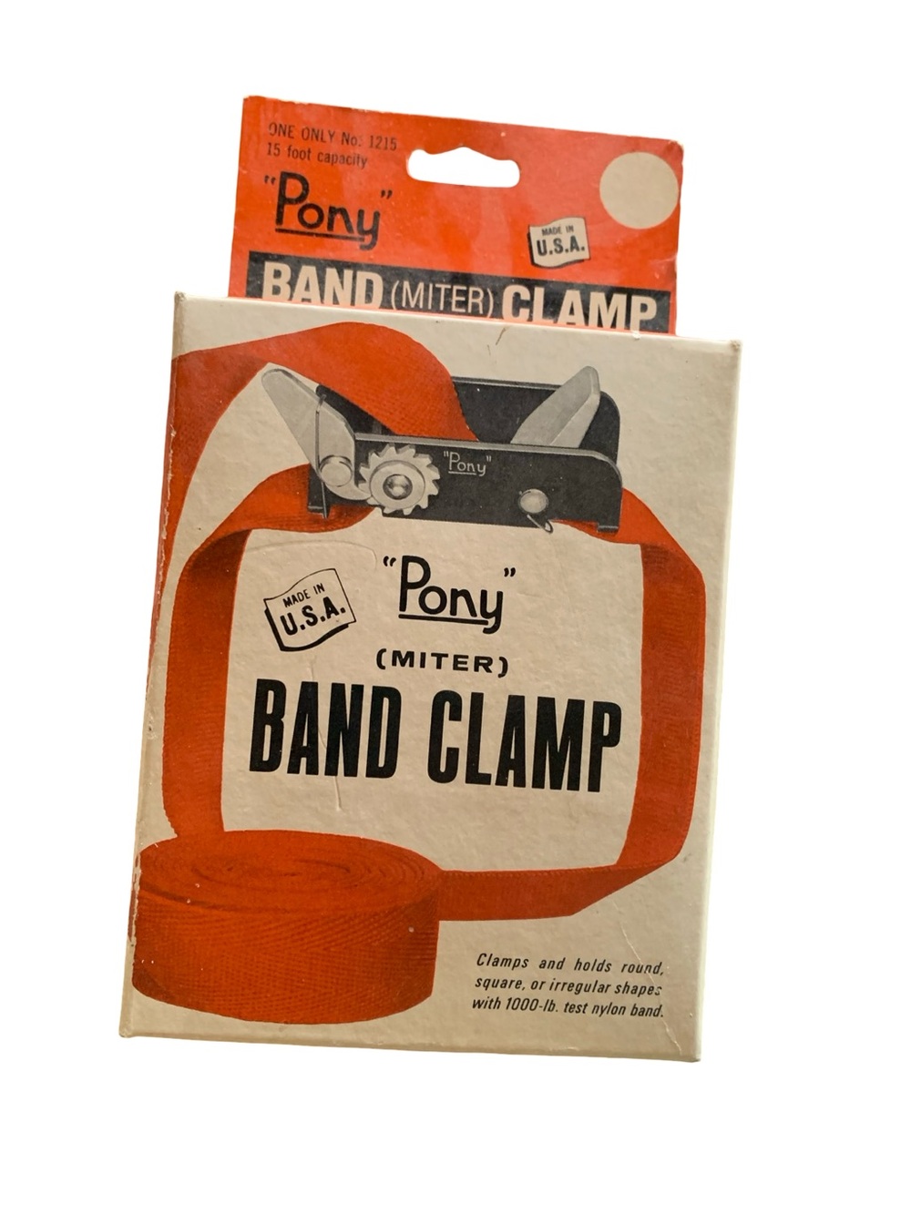 Vintage Pony Miter Band Clamp 1215 15 Ft Strap Capacity Nylon Band